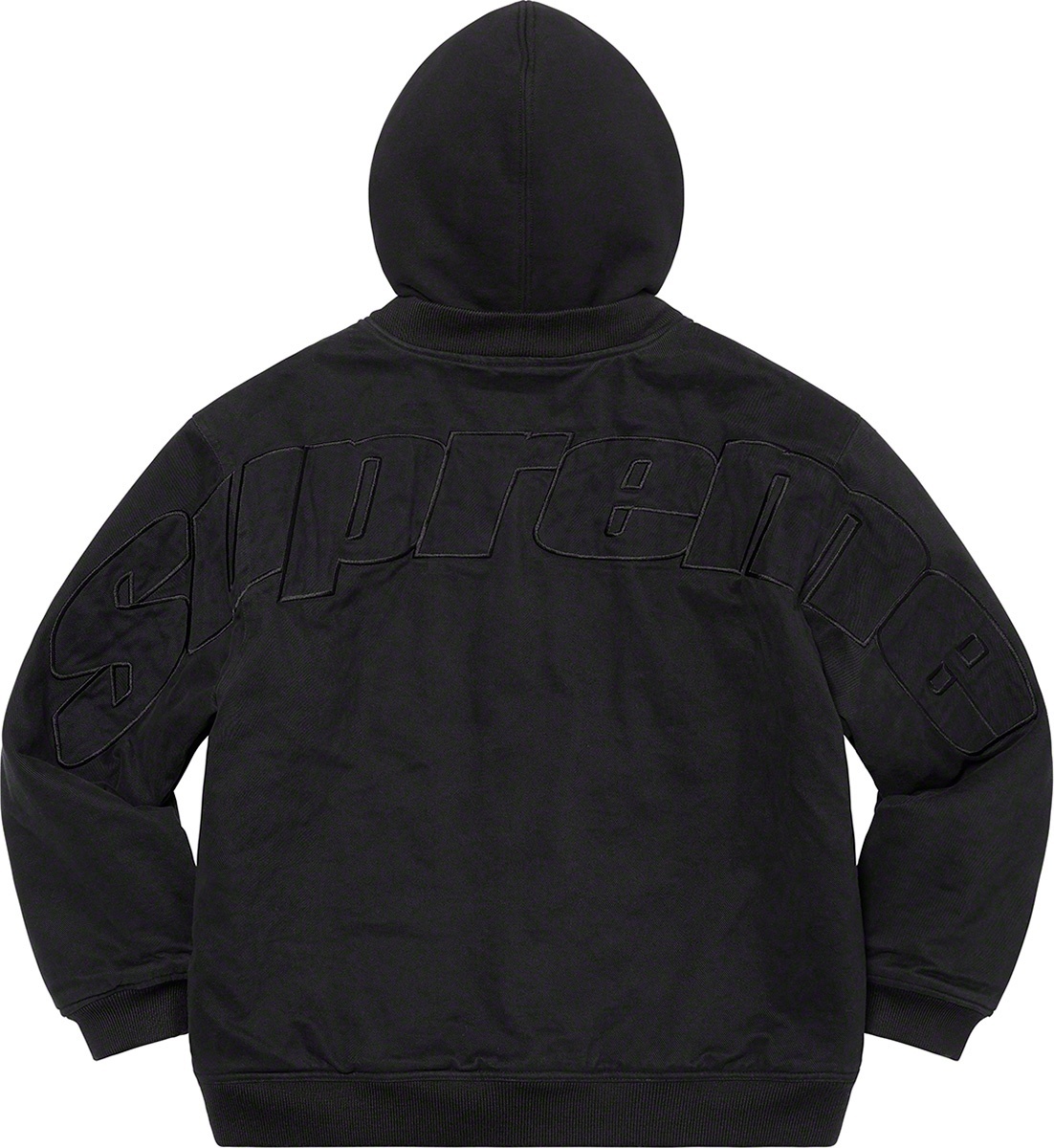 Hooded Twill Varsity Jacket view 16